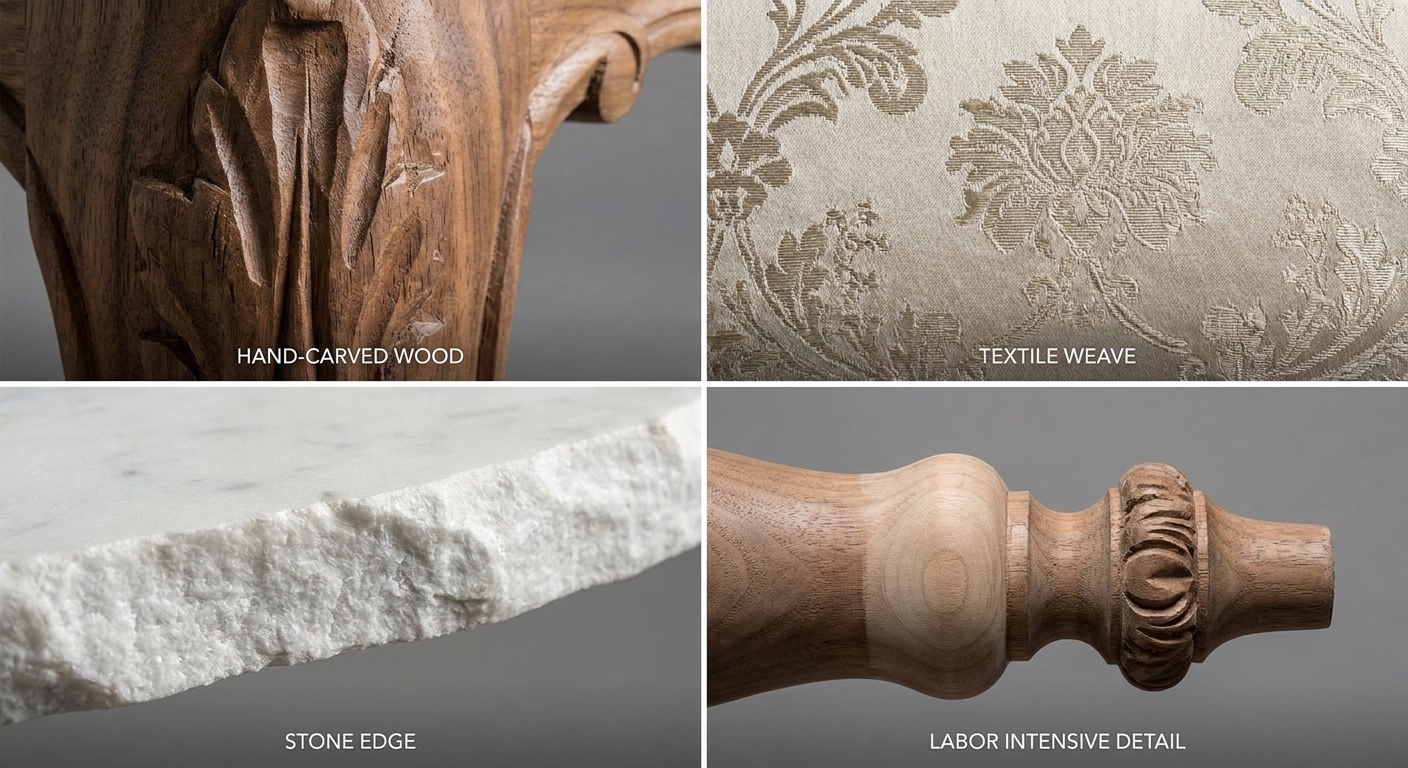 Why carved ornament changes labor cost in classic furniture production