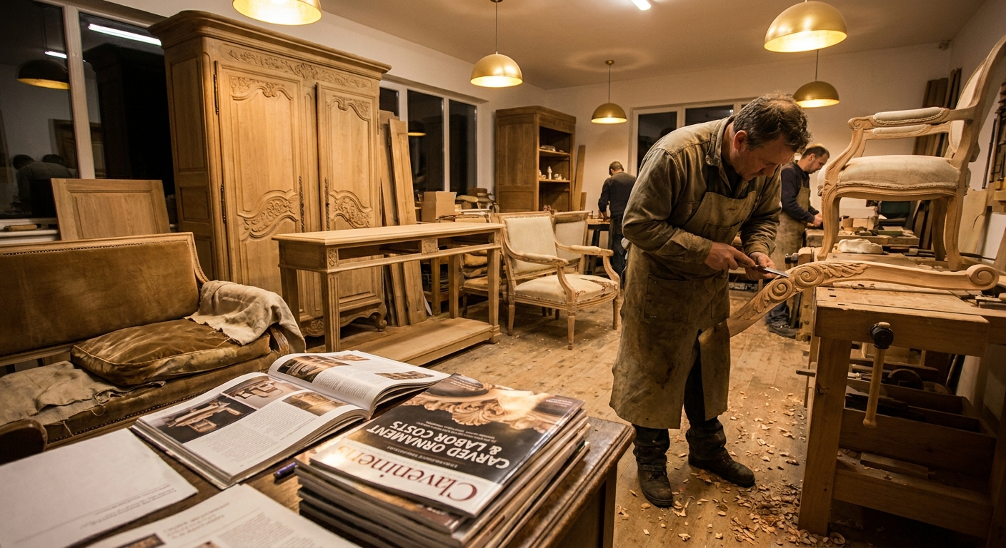 Why carved ornament changes labor cost in classic furniture production